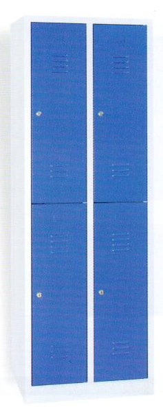 Garderobenschrank 180x117x50cm, 4 Türen, Verkehrsblau/Verkehrsblau, 30, WRC/4.18117 111591