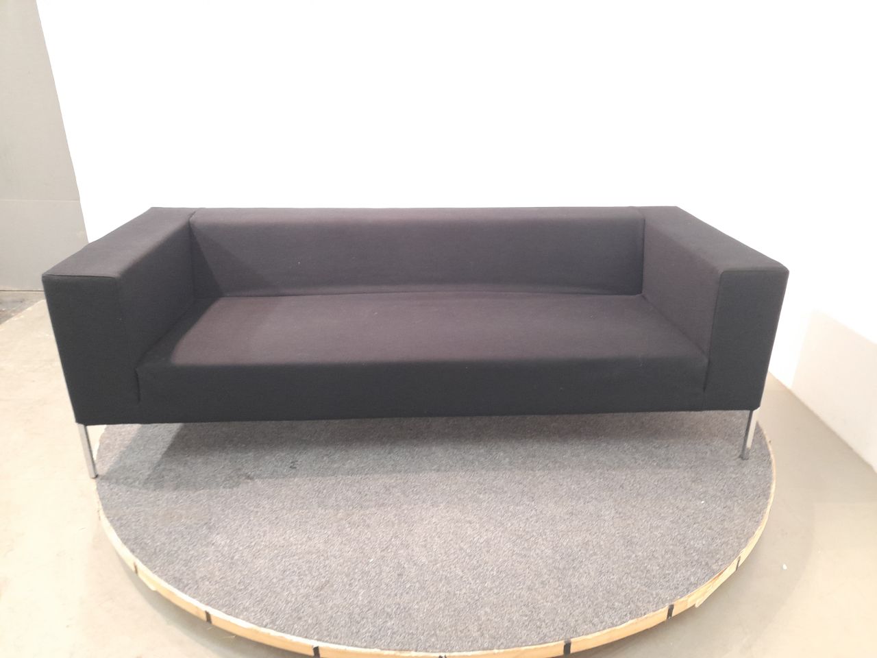 MDF Design Italia das schwarze Sofa, 3 Sitzer, gebraucht