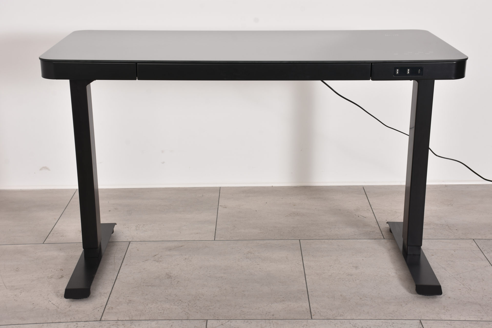 Schreibtisch, elektrische Höhenverstellung, B 120 x H 70-120 x T 70 cm, 