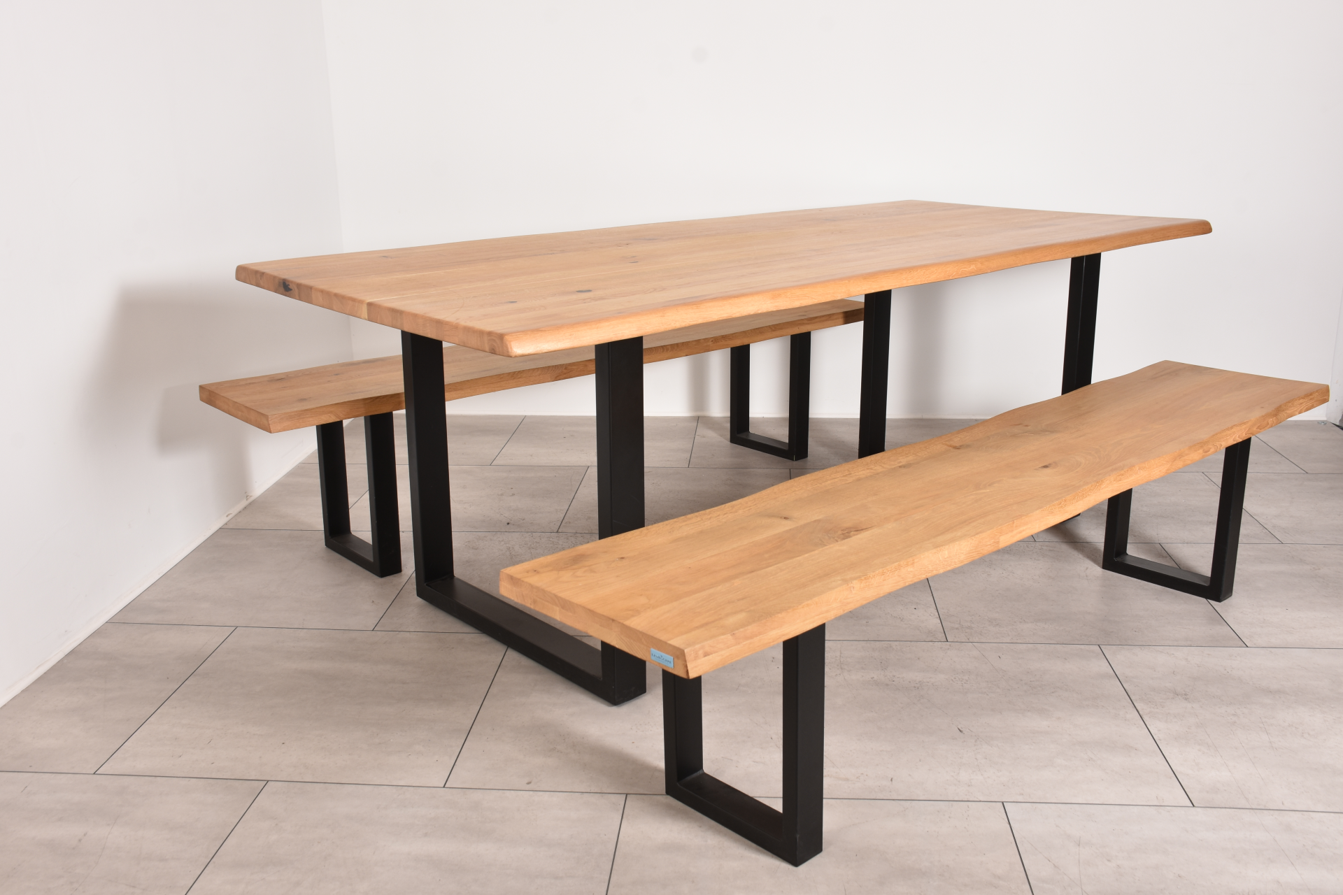 Landscape Tisch mit 2 Sitzbänken, Holz, gebraucht 