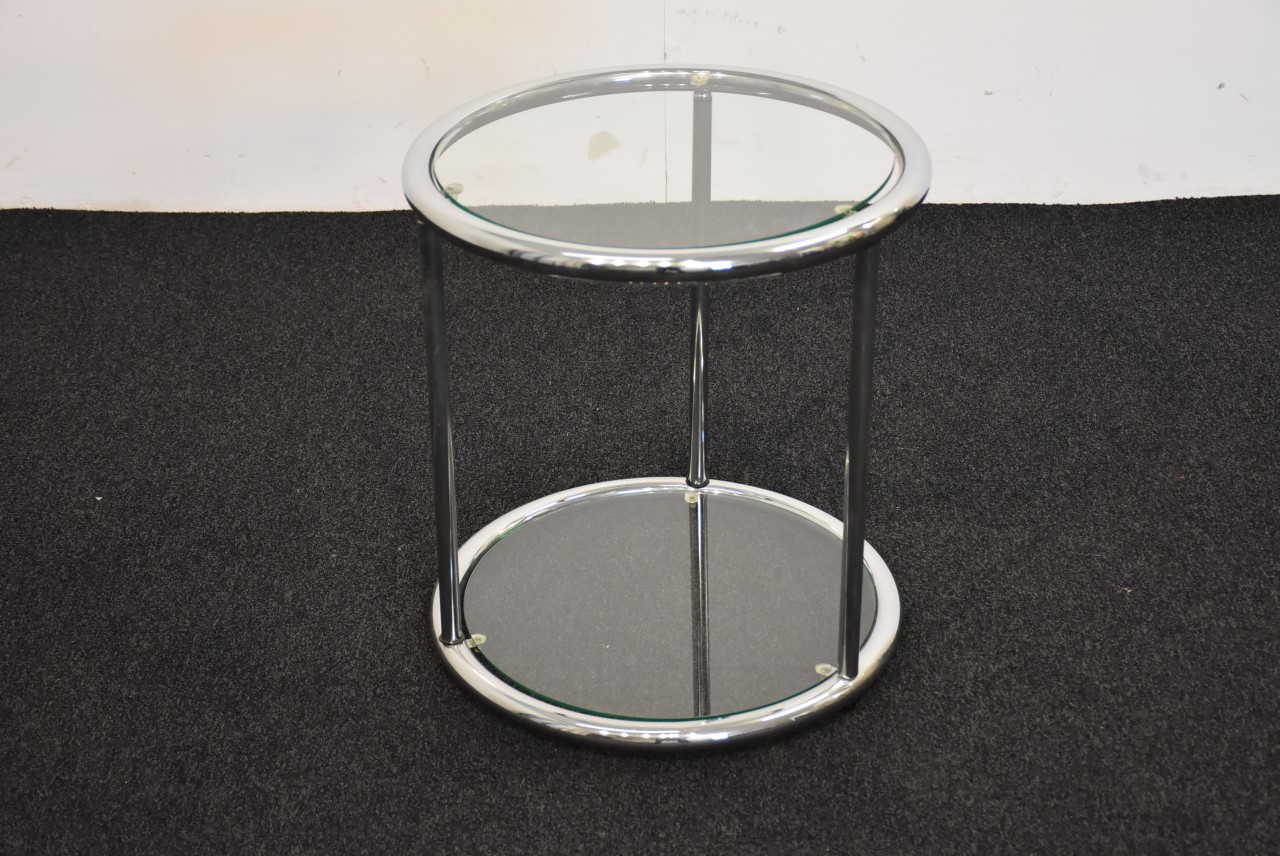 Beistelltisch Glastisch rund Ø 48 cm, gebraucht