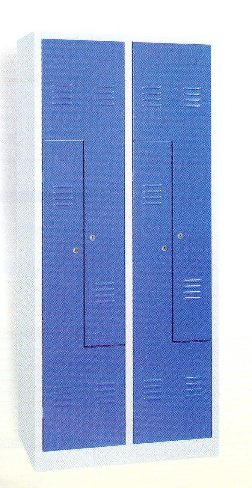 Garderobenschrank, 180x80x50cm, 4 Türen, 40, Grau/Himmelblau WRZ/4.1880 109394
