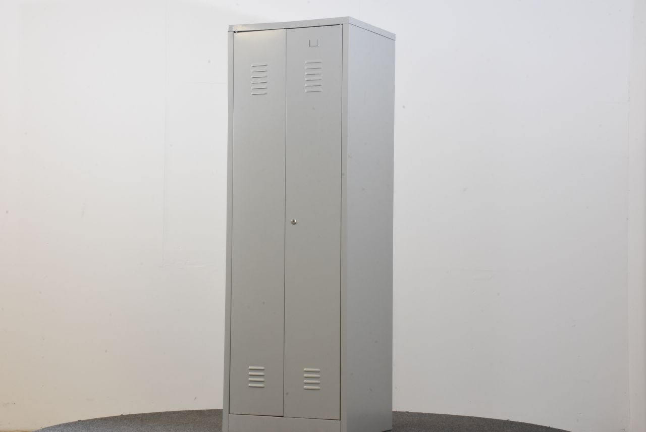Garderobenschrank, 180x59,5x30cm, grau, gebraucht